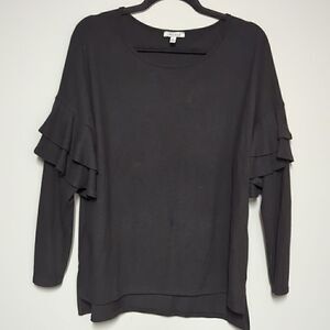 White Birch Black Long Sleeve Blouse